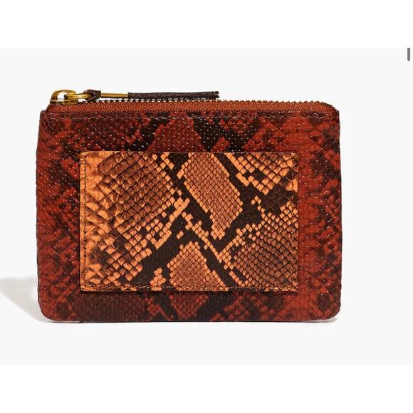 Madewell The Leather Pocket Pouch Wallet: Colorblock Snake Embossed Edition - Picture 1 of 7